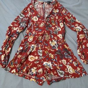 Forever 21 maroon romper small